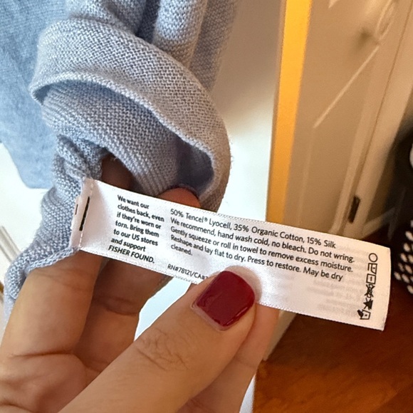 ✨ Eileen Fisher Soft Blue Lightweight Knit Tunic Top — Size XL ✨ - Picture 3 of 4